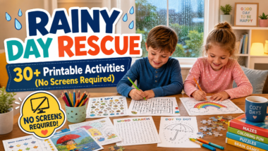 rainy day activities for kids